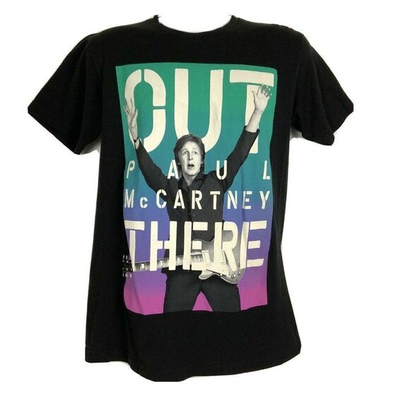 Paul McCartney Out There 2014 Concert Tour T Shirt Medium Dallas Texas Black - Picture 1 of 5